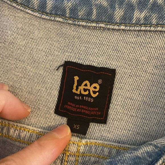 Lee Sleeveless Light Denim Mini Dress Size XS - Picture 10 of 14